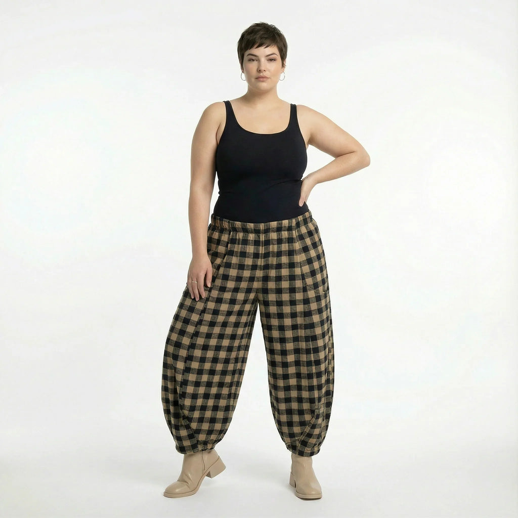 AKH Fashion 8069 pantalon, sable-noir