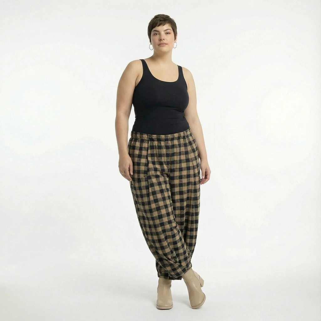 AKH Fashion 8069 pantalon, sable-noir