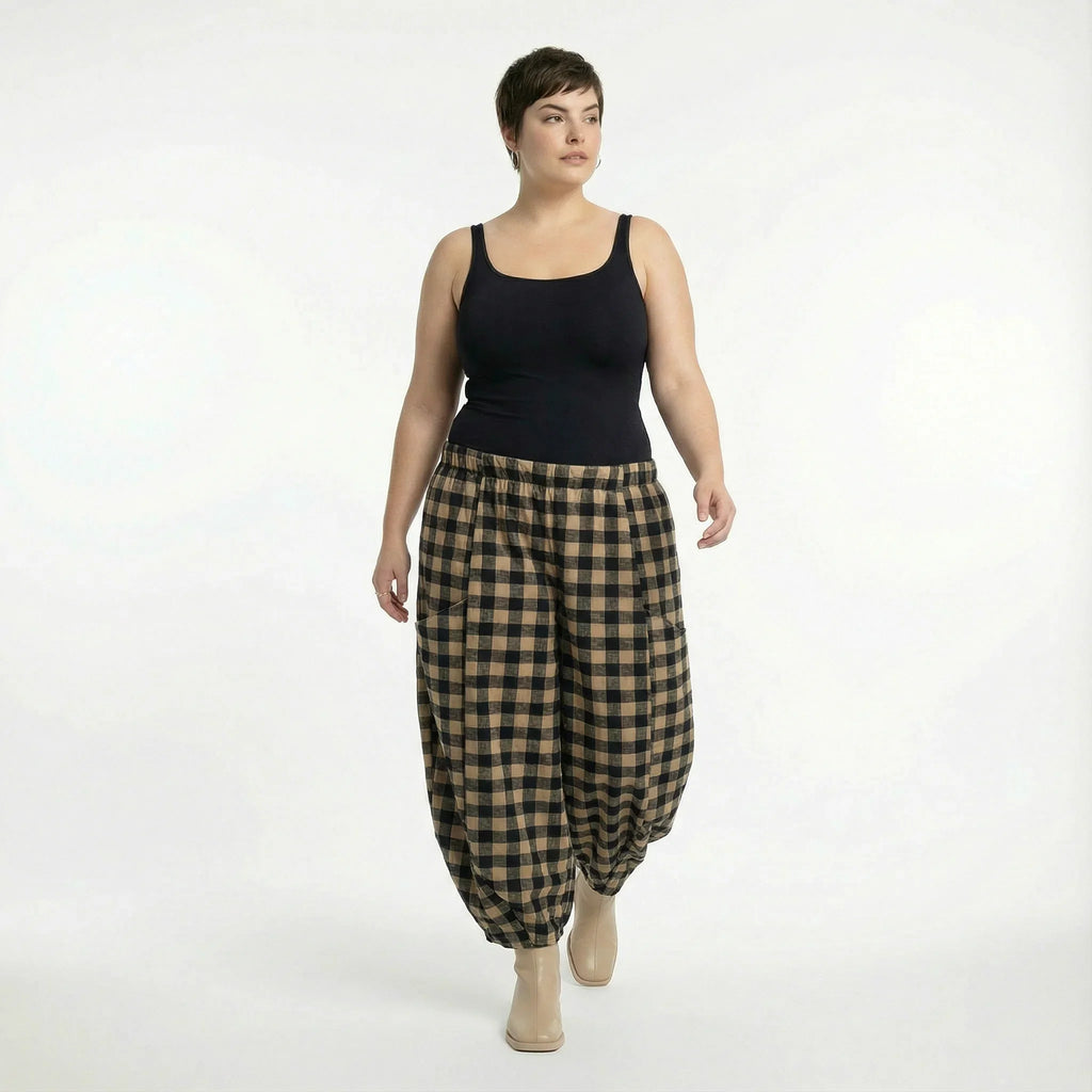 AKH Fashion 8069 pantalon, sable-noir