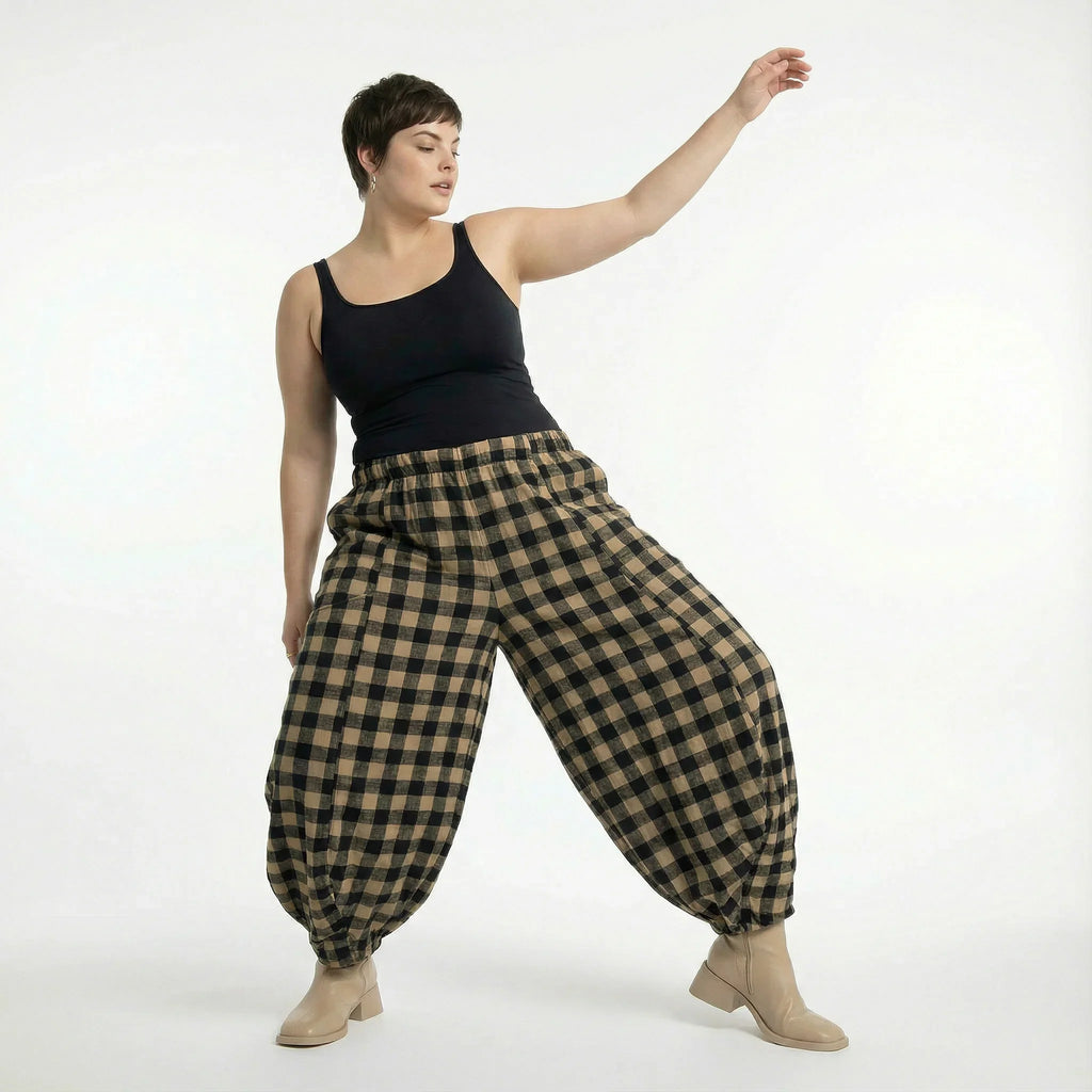 AKH Fashion 8069 pantalon, sable-noir