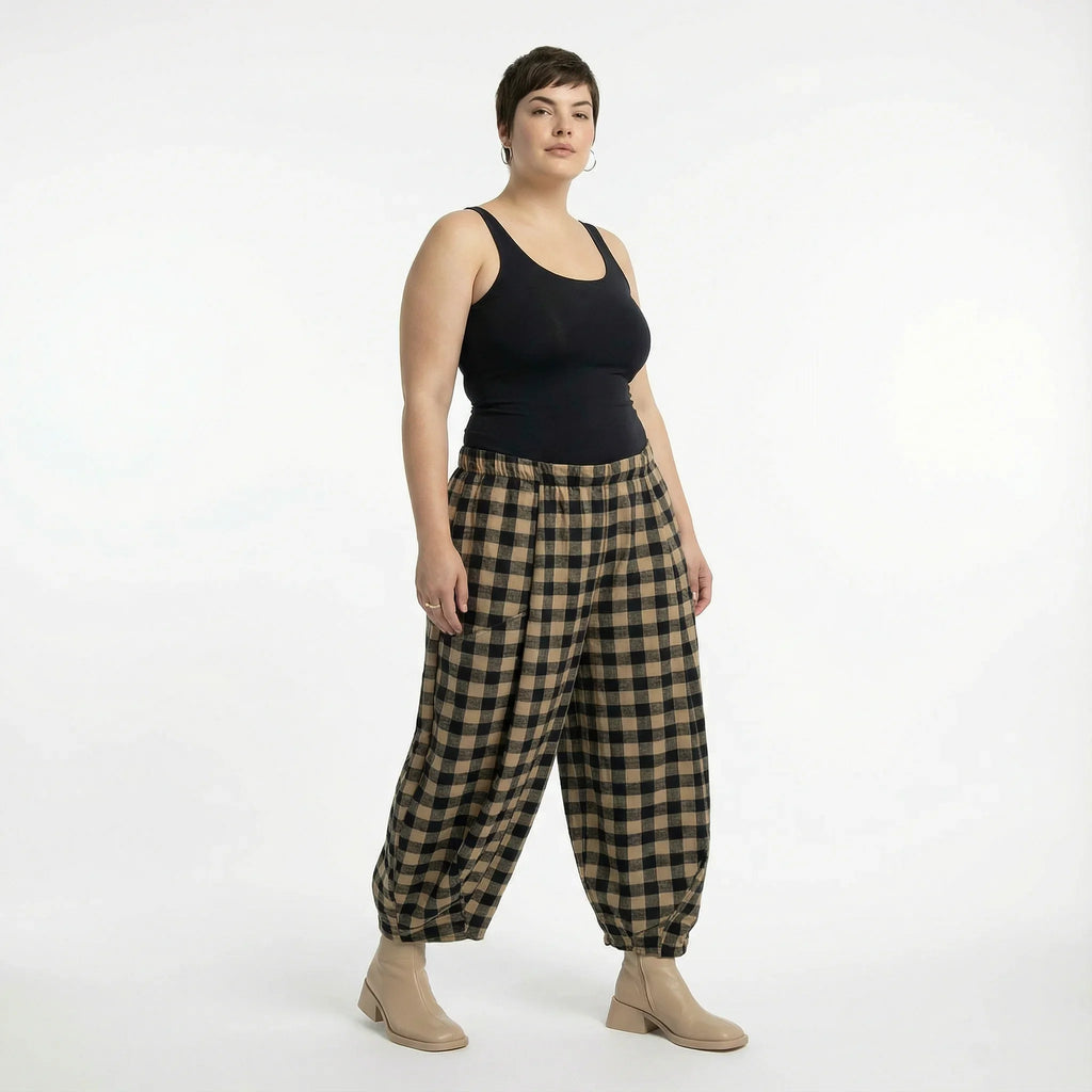 AKH Fashion 8069 pantalon, sable-noir