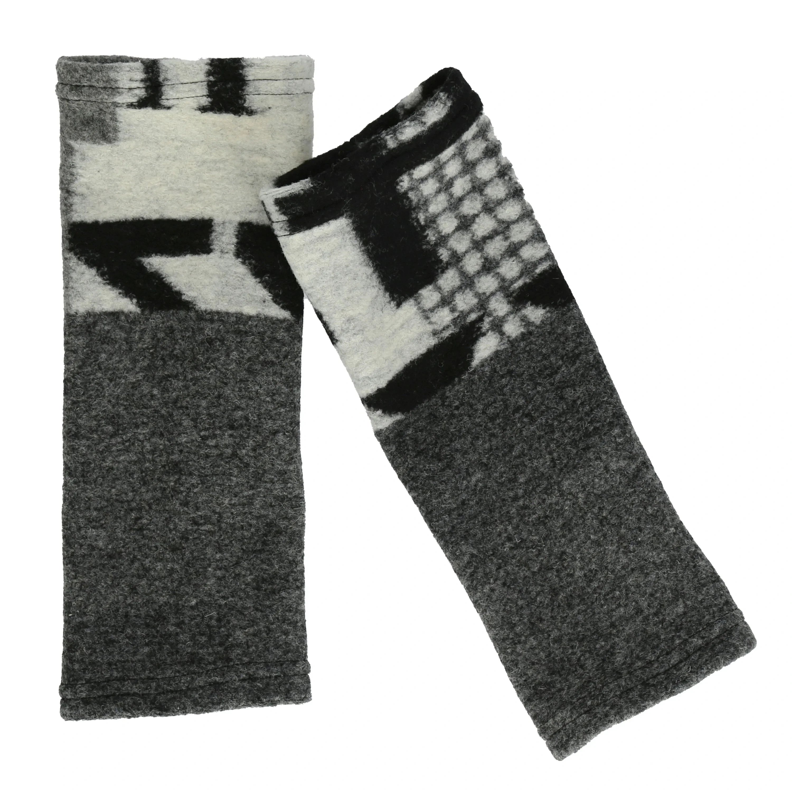AKH 0026 Leg warmers, grey-black-cream
