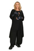 AKH 0026 Leg warmers, black metallic