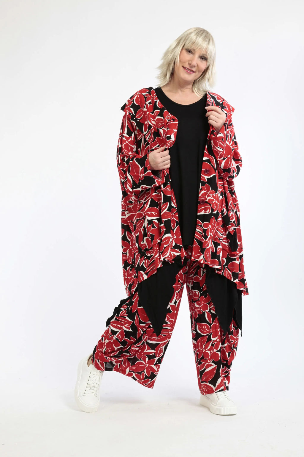AKH Fashion Jacke 6070 Sarai, Rot/Schwarz