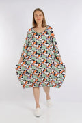 AKH Fashion Kleid 6840 Hinata, Lime/Grün/Orange
