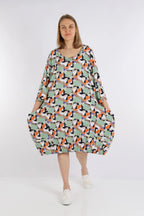 AKH Fashion Kleid 6840 Hinata, Lime/Grün/Orange