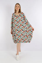 AKH Fashion Kleid 6840 Hinata, Lime/Grün/Orange