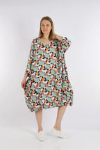 AKH Fashion Kleid 6840 Hinata, Lime/Grün/Orange