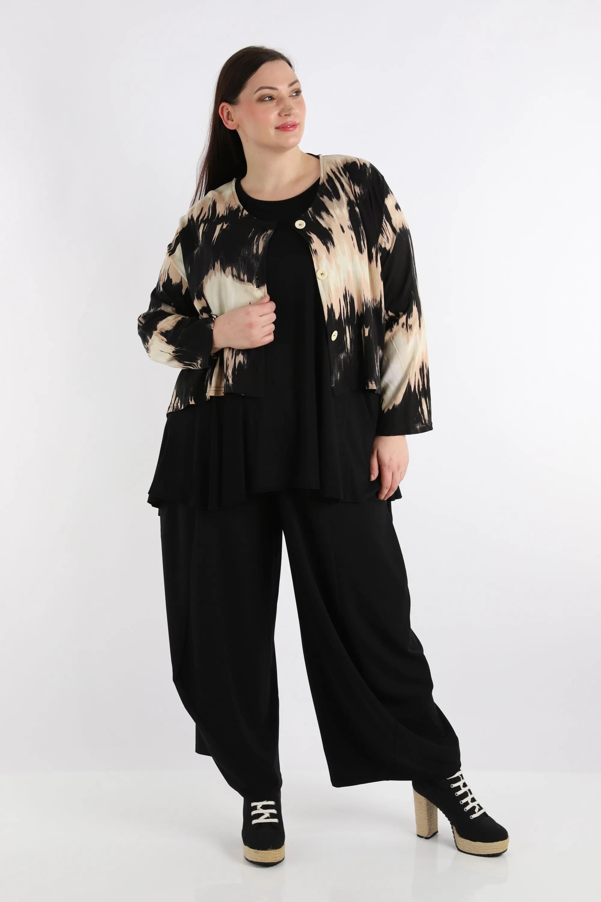 AKH 130 Jacket, Black-Beige