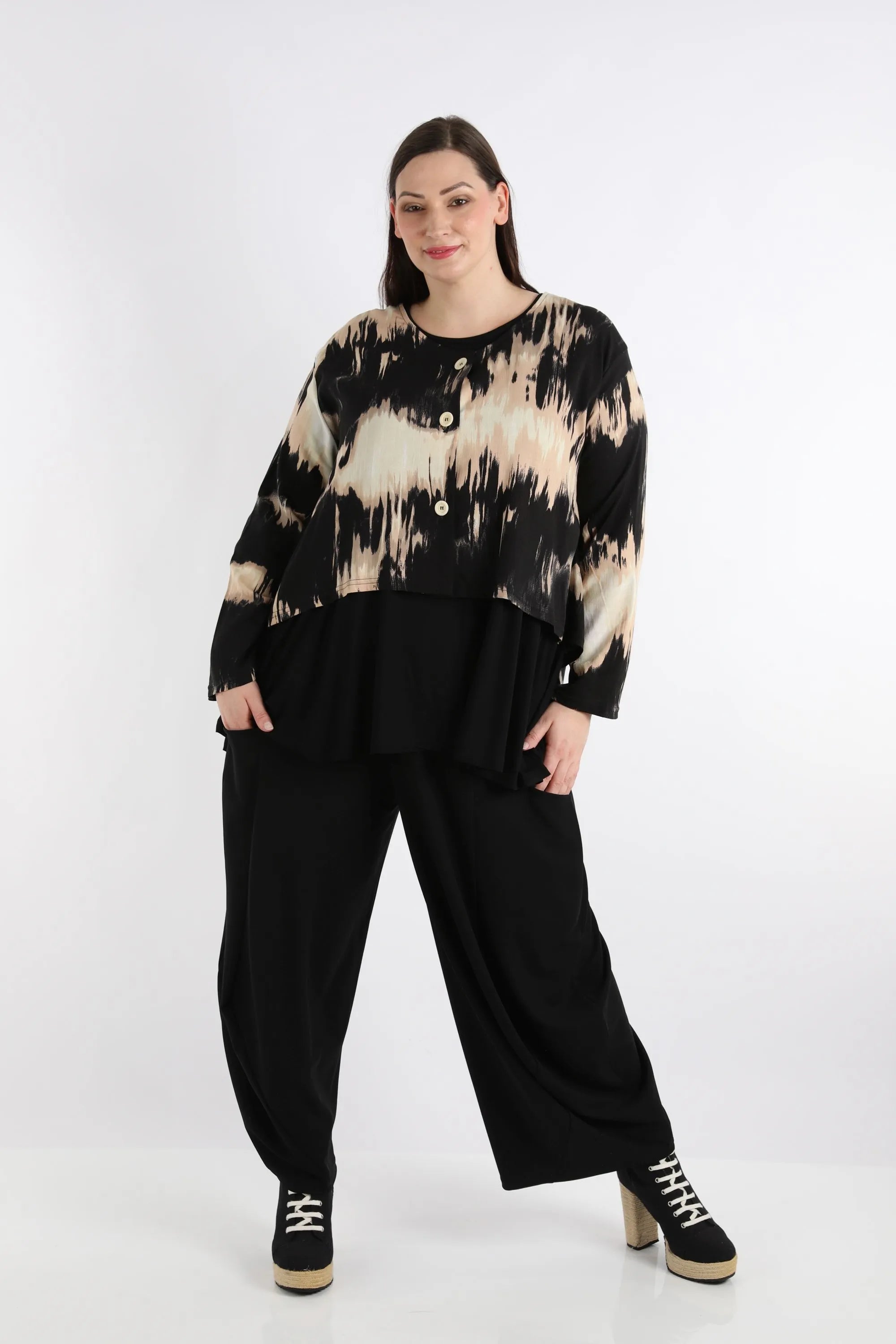 AKH 130 Jacket, Black-Beige