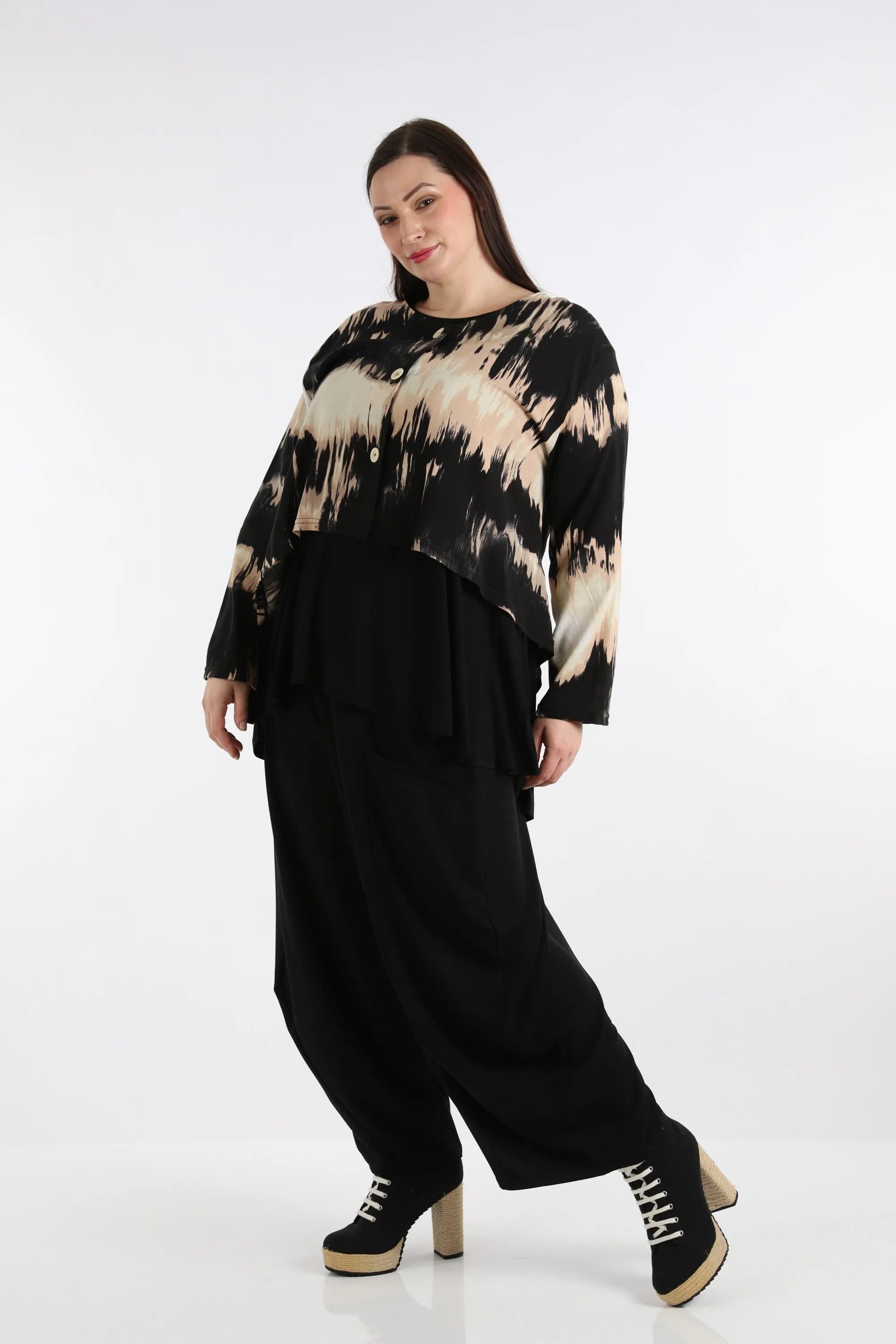 AKH Fashion Jacke 130 Gita, Schwarz/Beige