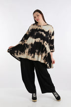 AKH Fashion Shirt 593 Gita, Schwarz/Beige