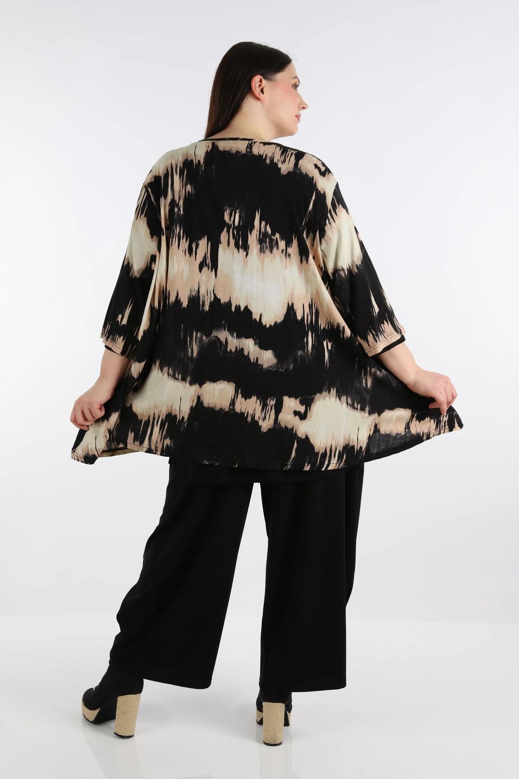 AKH Fashion Shirt 593 Gita, Schwarz/Beige
