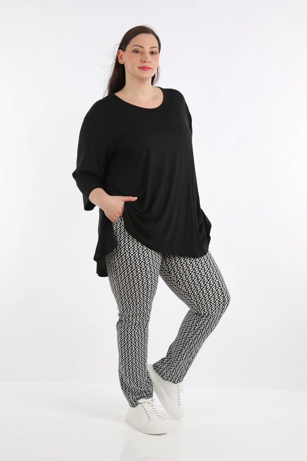 AKH Fashion Hose 2608 Maybe, Schwarz/Weiß
