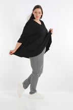 AKH Fashion Hose 2608 Maybe, Schwarz/Weiß