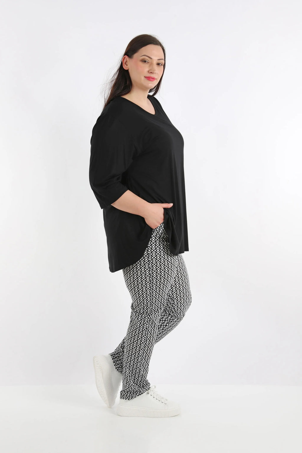AKH Fashion Hose 2608 Maybe, Schwarz/Weiß