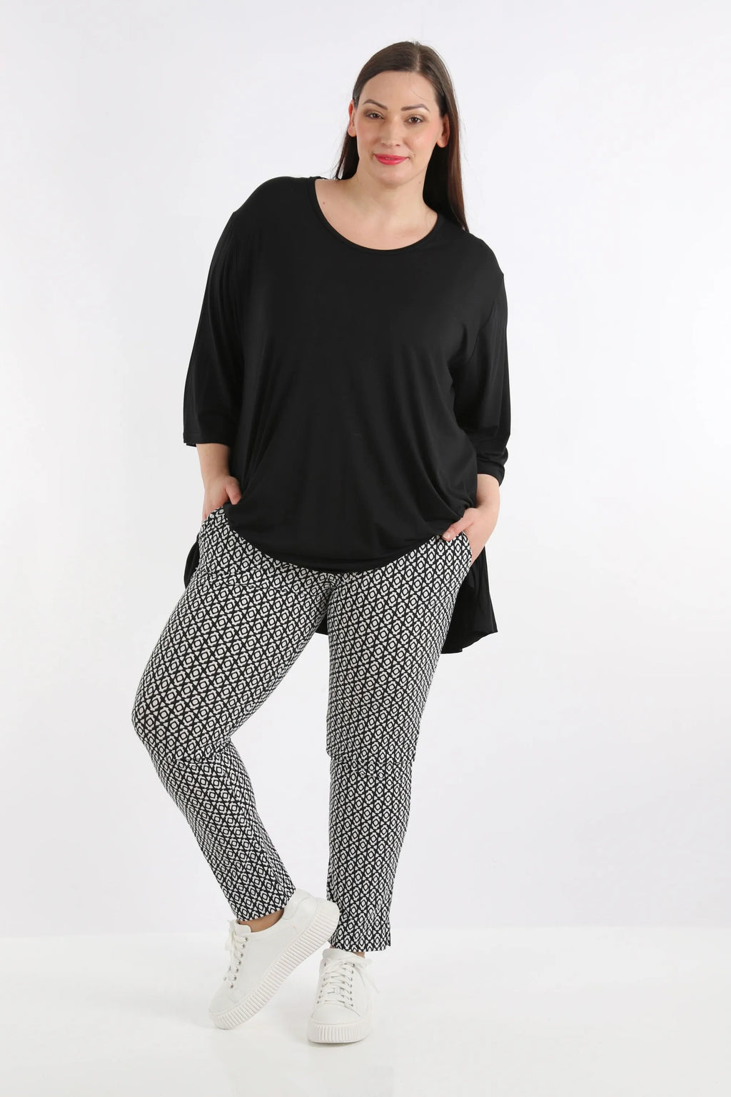 AKH Fashion Hose 6229 Maybe, Schwarz/Weiß