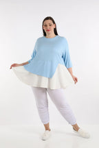 AKH Fashion Shirt 2411 Sandy, Hellblau/Weiß