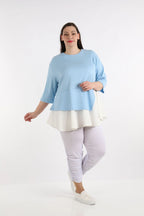 AKH Fashion Shirt 2411 Sandy, Hellblau/Weiß