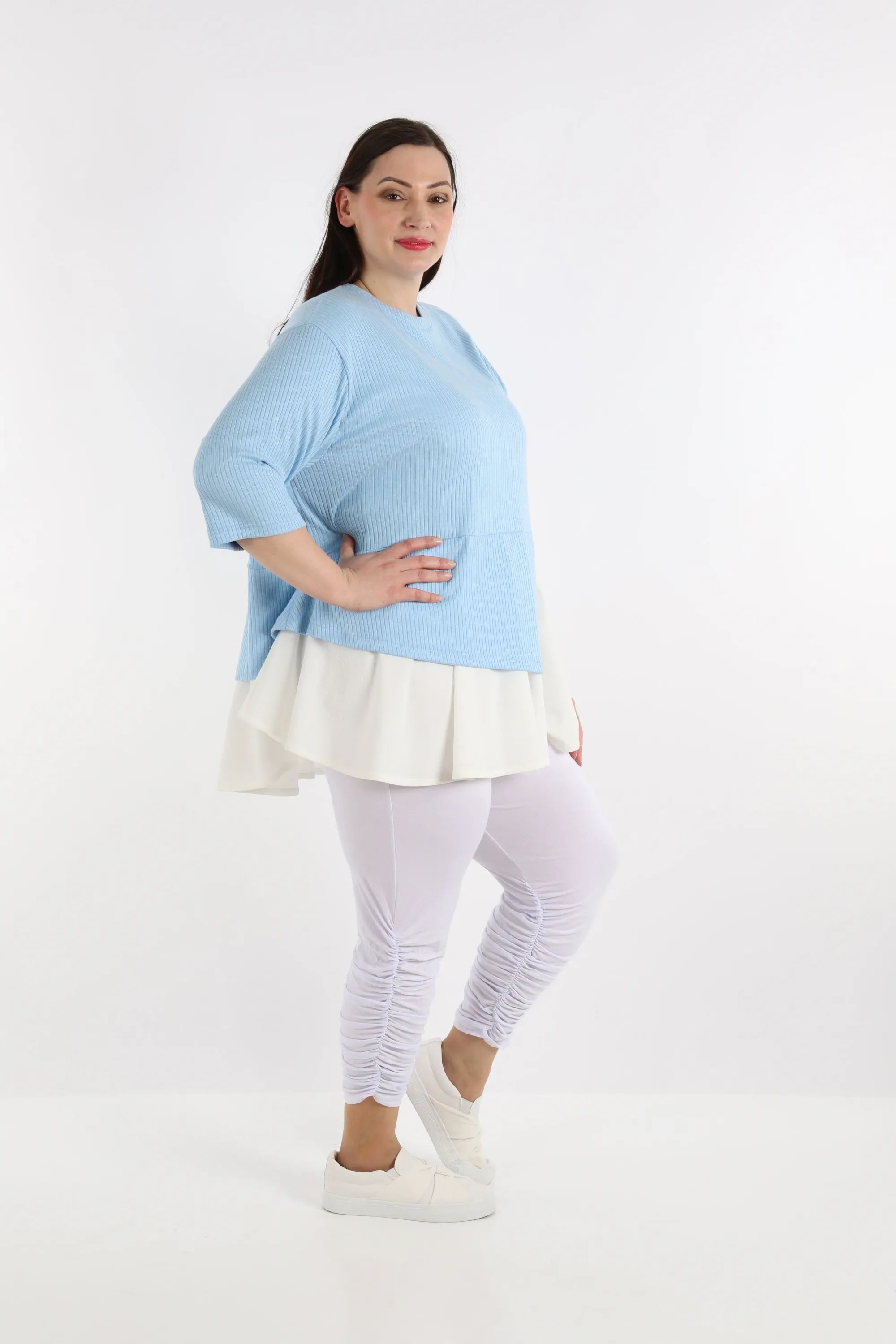 AKH 2411 Shirt, Light Blue-White
