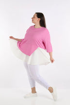 Chemise AKH 2411, rose-blanc