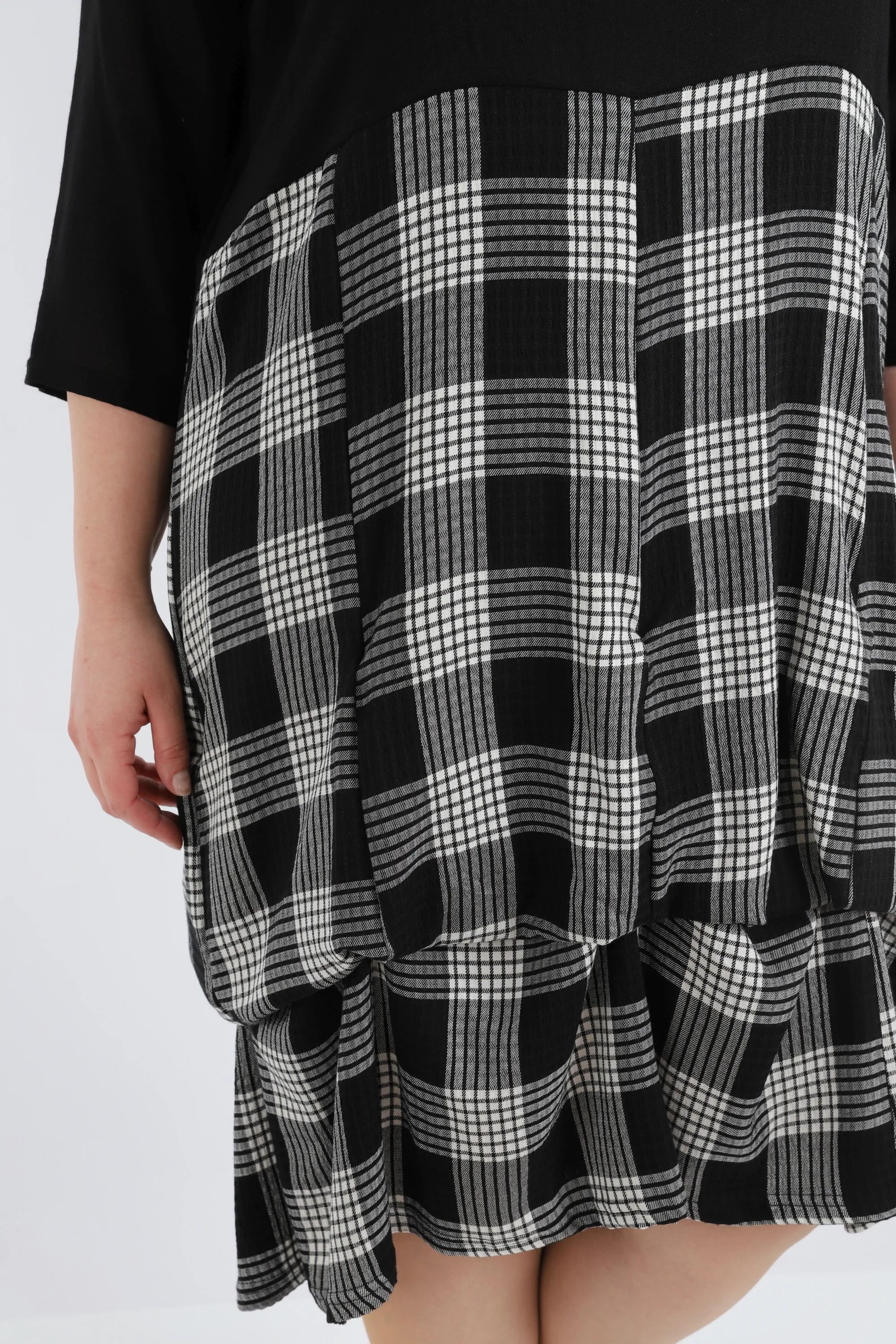 AKH Fashion Kleid 8034 Frida, Schwarz/Grau