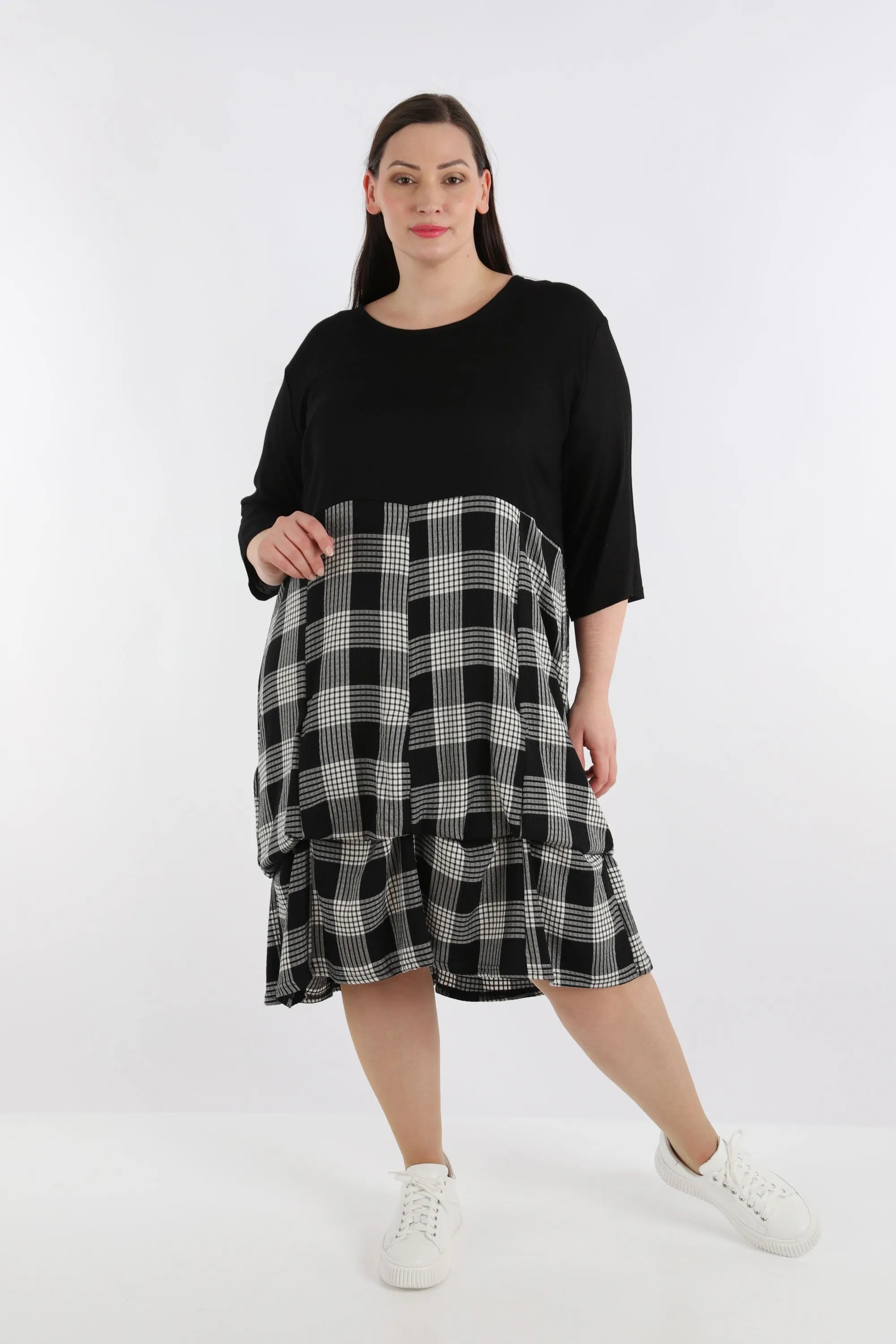 AKH 8034 Dress, Black-Grey