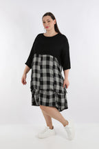 AKH Fashion Kleid 8034 Frida, Schwarz/Grau