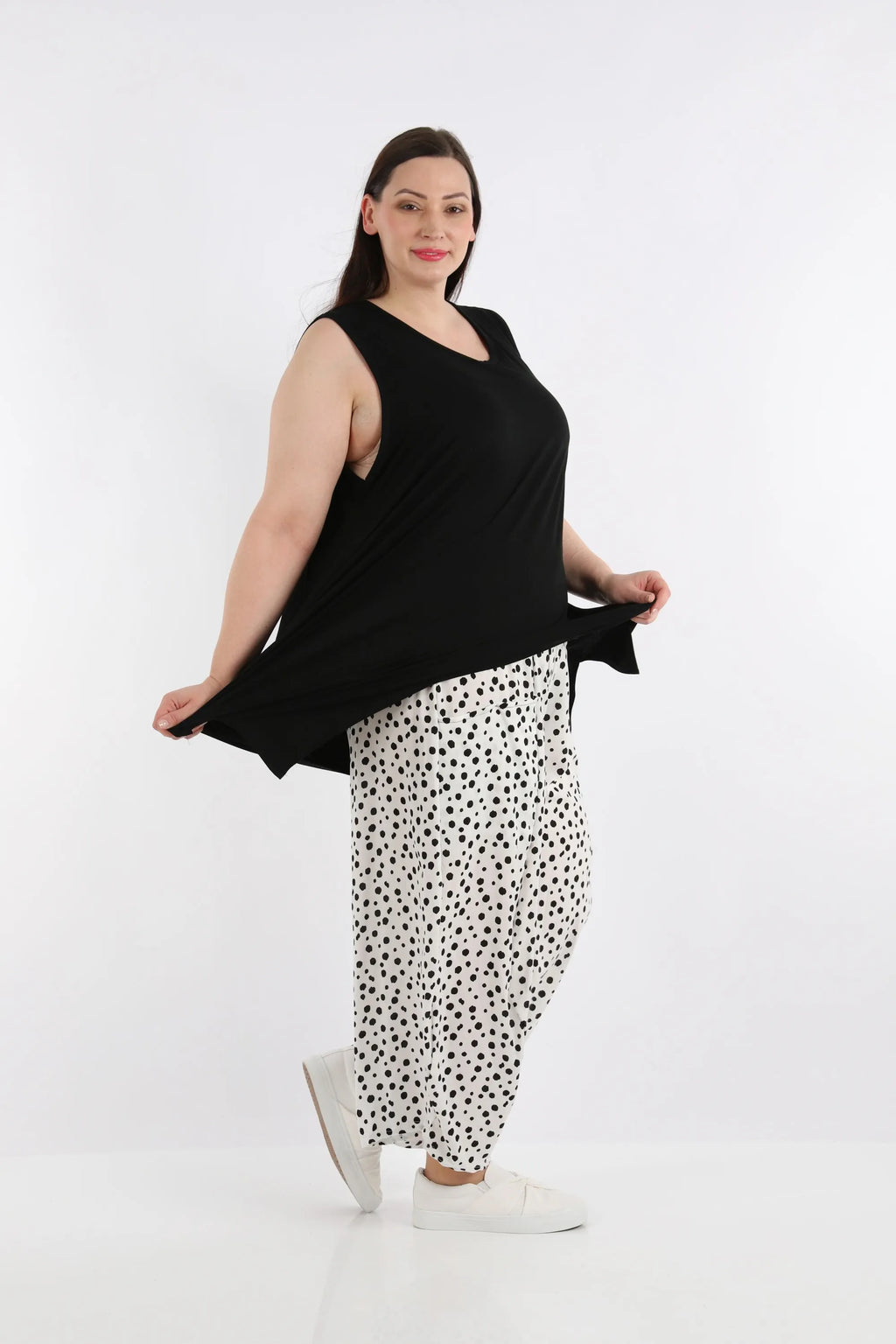 AKH Fashion Hose 8069 Chally, Weiß/Schwarz