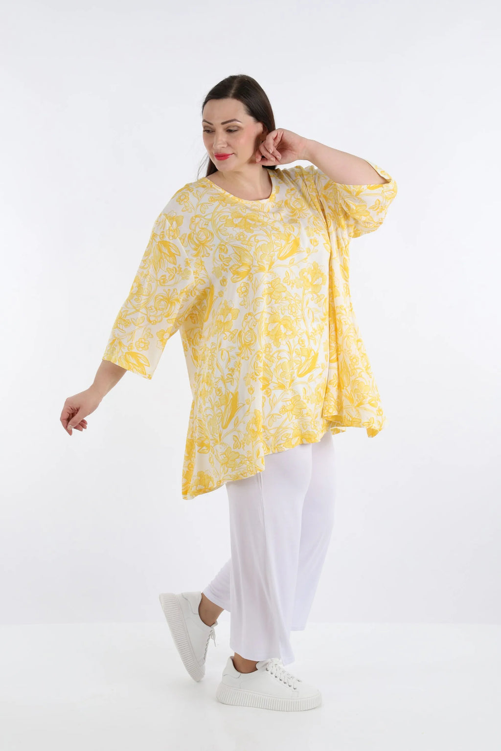 AKH 593 Big Shirt, Gelb-Weiß