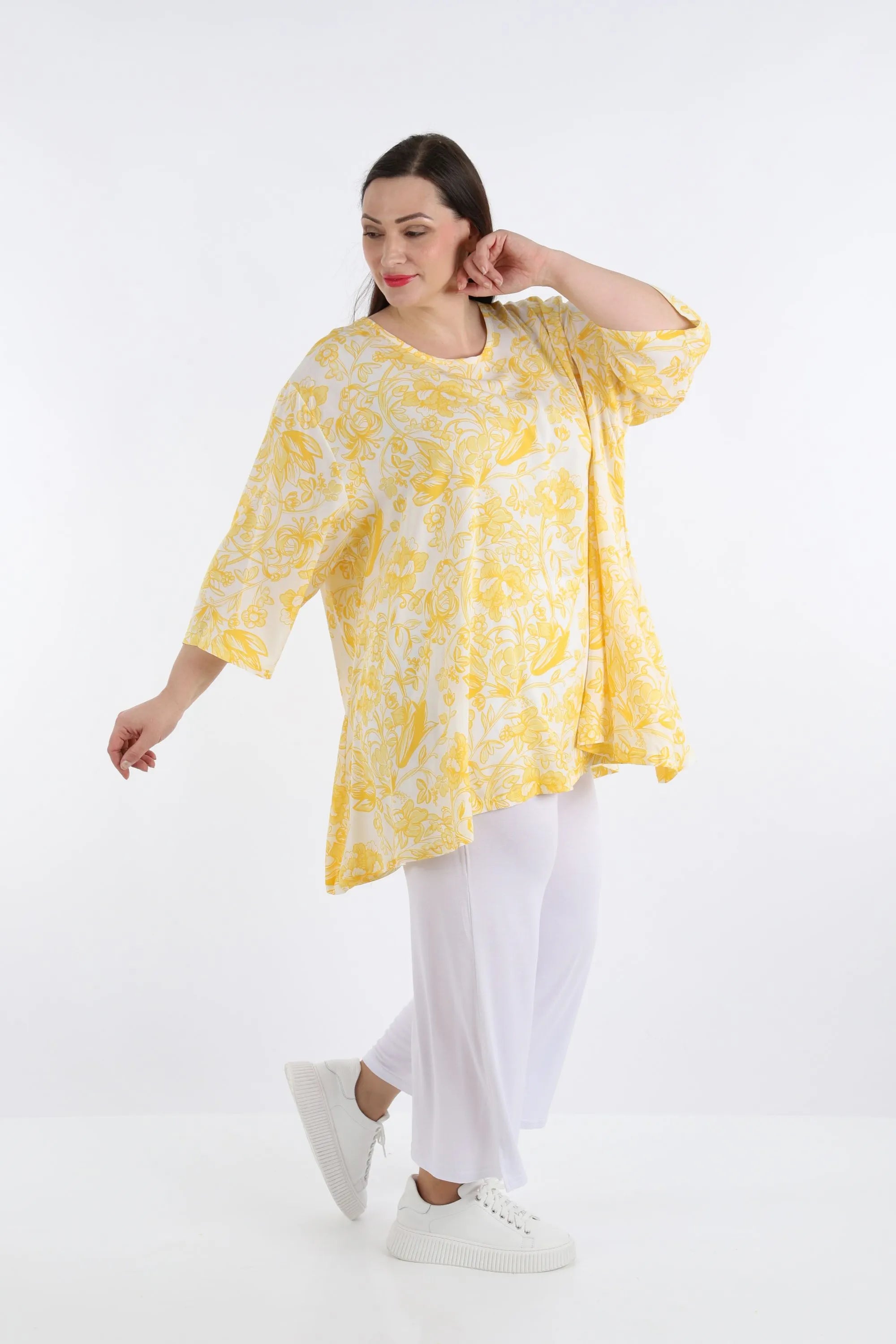 AKH 593 Big Shirt, Gelb-Weiß