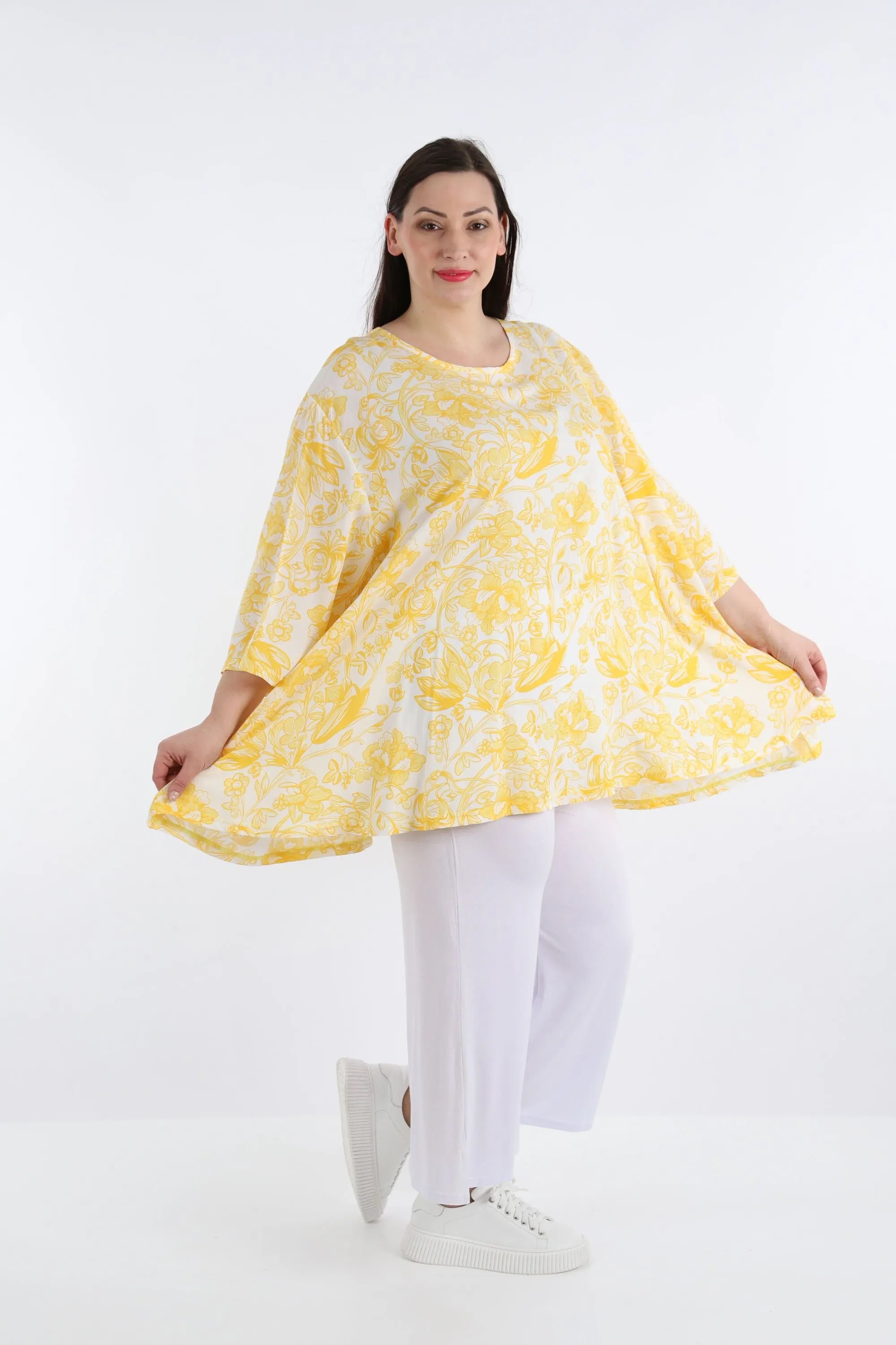 AKH 593 Big Shirt, Gelb-Weiß
