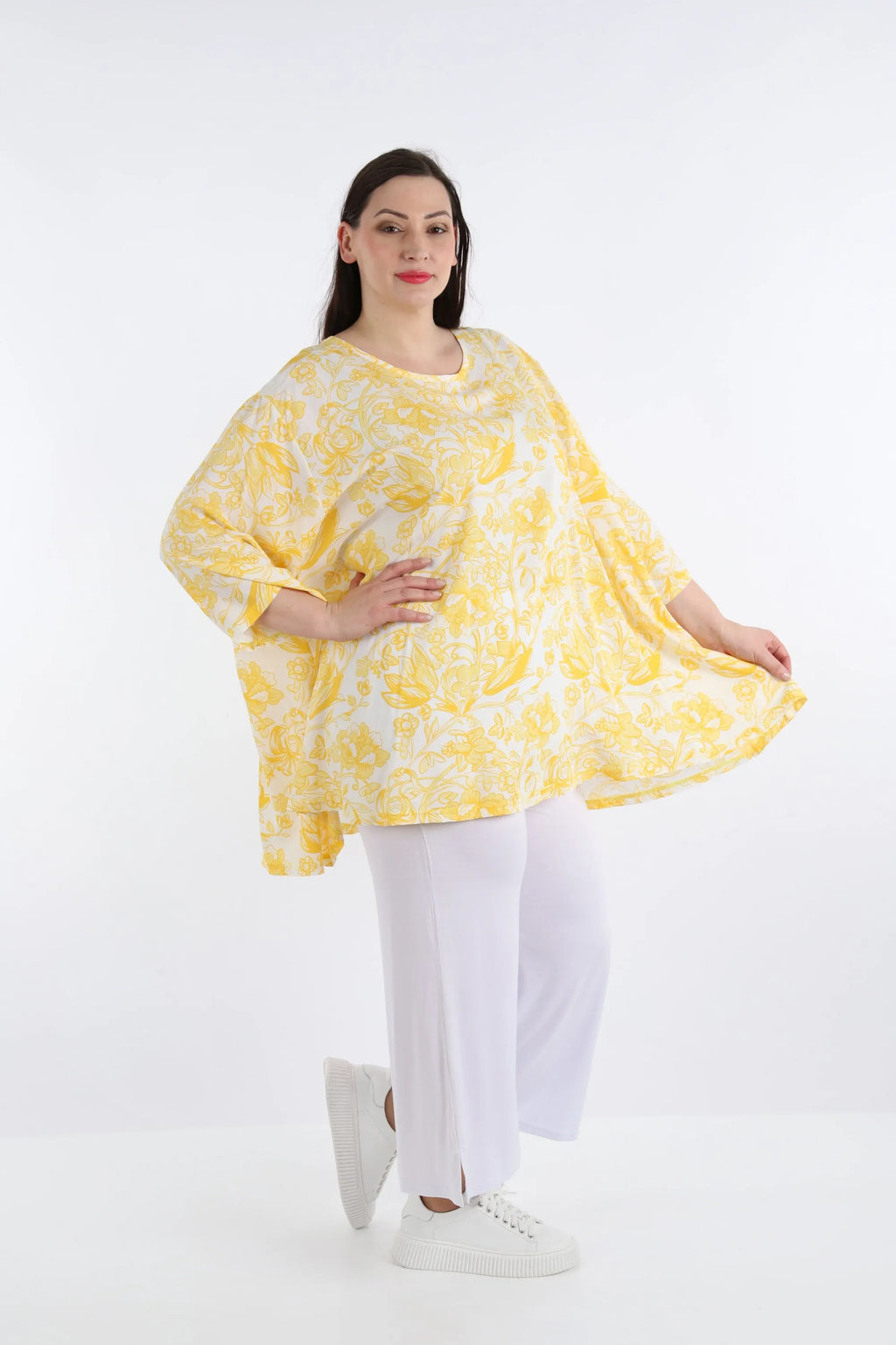 AKH 593 Big Shirt, Gelb-Weiß