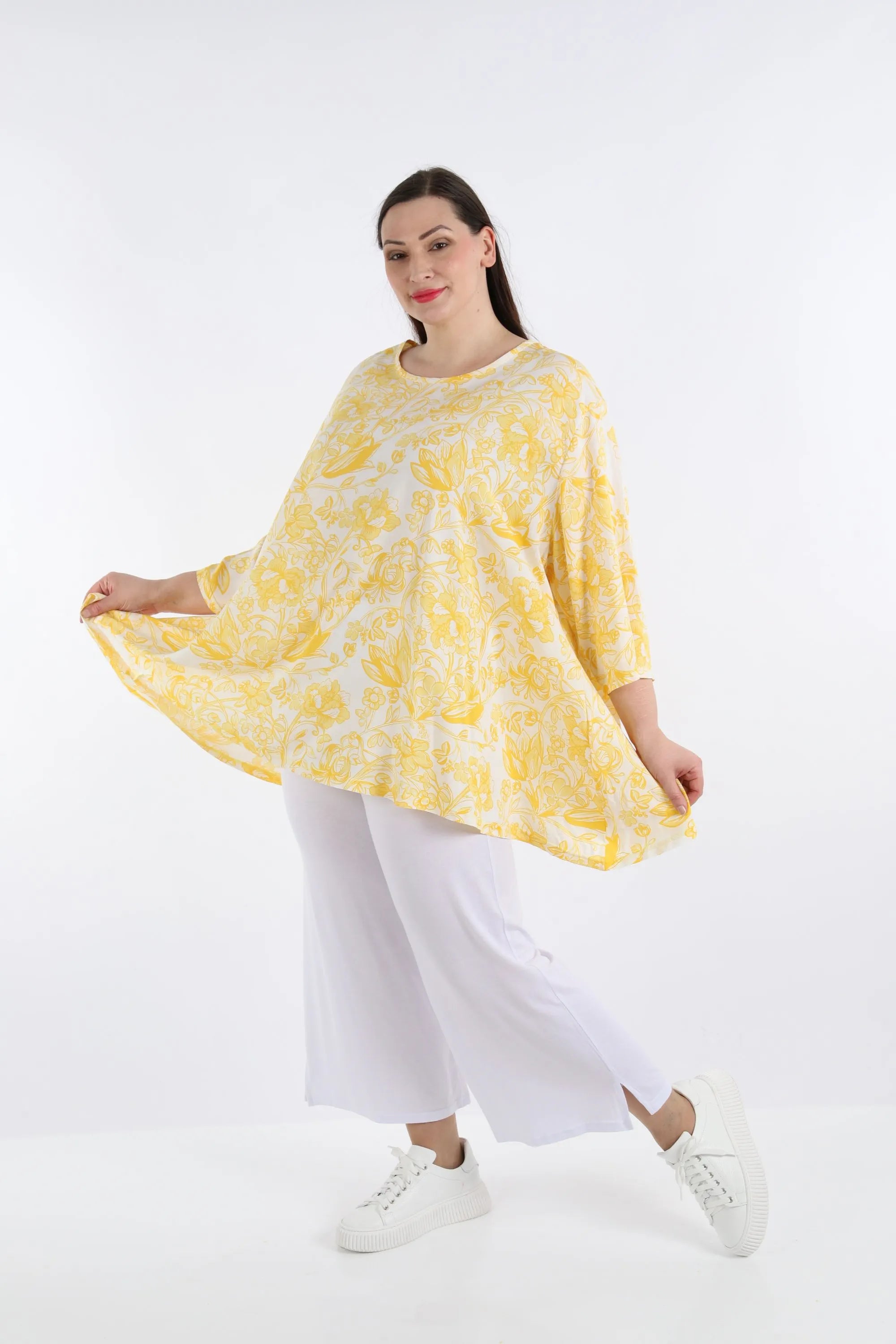 AKH 593 Big Shirt, Gelb-Weiß