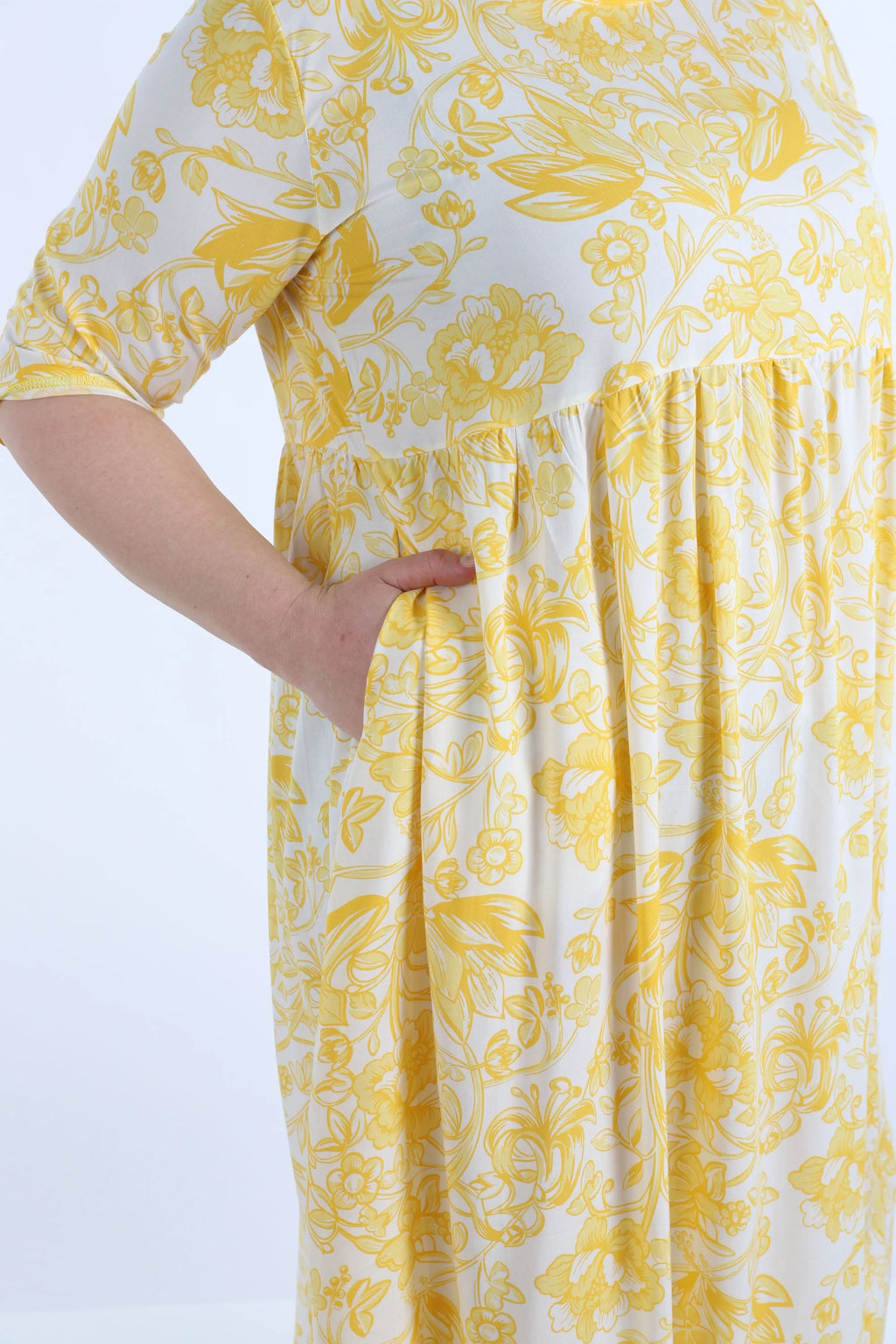 Robe AKH 6698, jaune-blanc