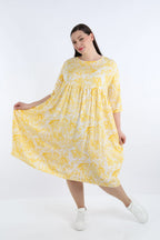 Robe AKH 6698, jaune-blanc