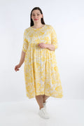 Robe AKH 6698, jaune-blanc