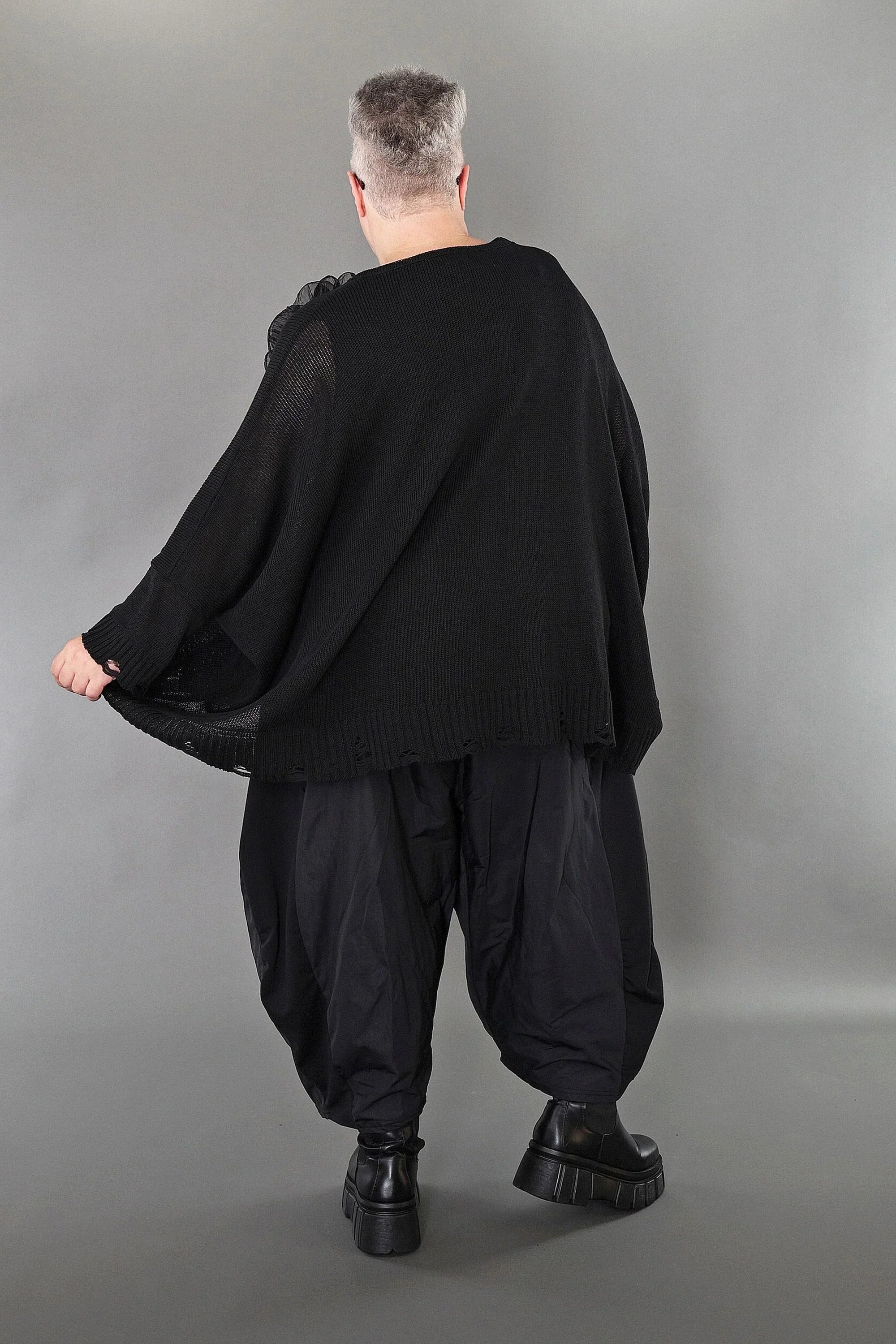 Chemise AKH Premium 2535 grande taille, noire