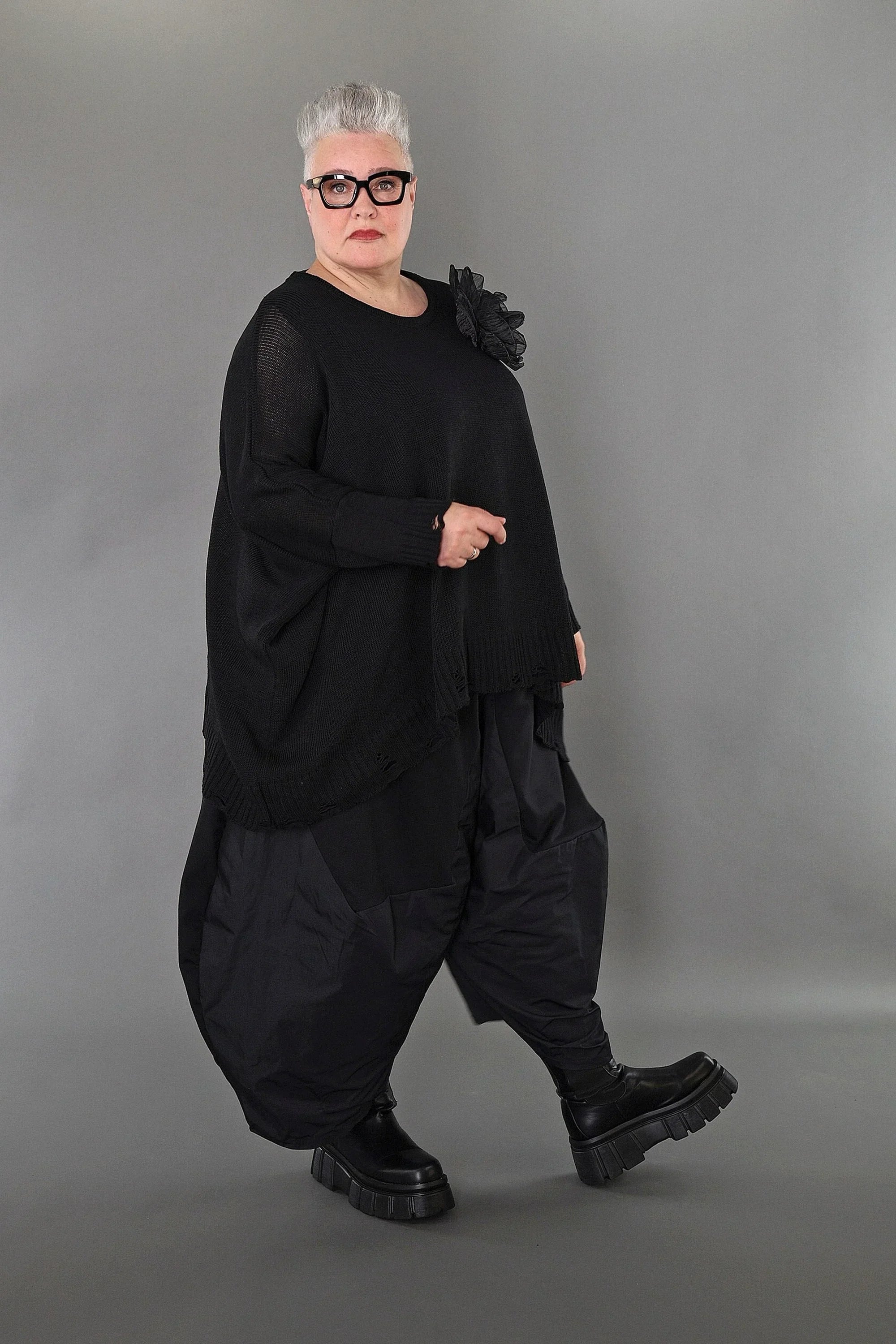 Chemise AKH Premium 2535 grande taille, noire