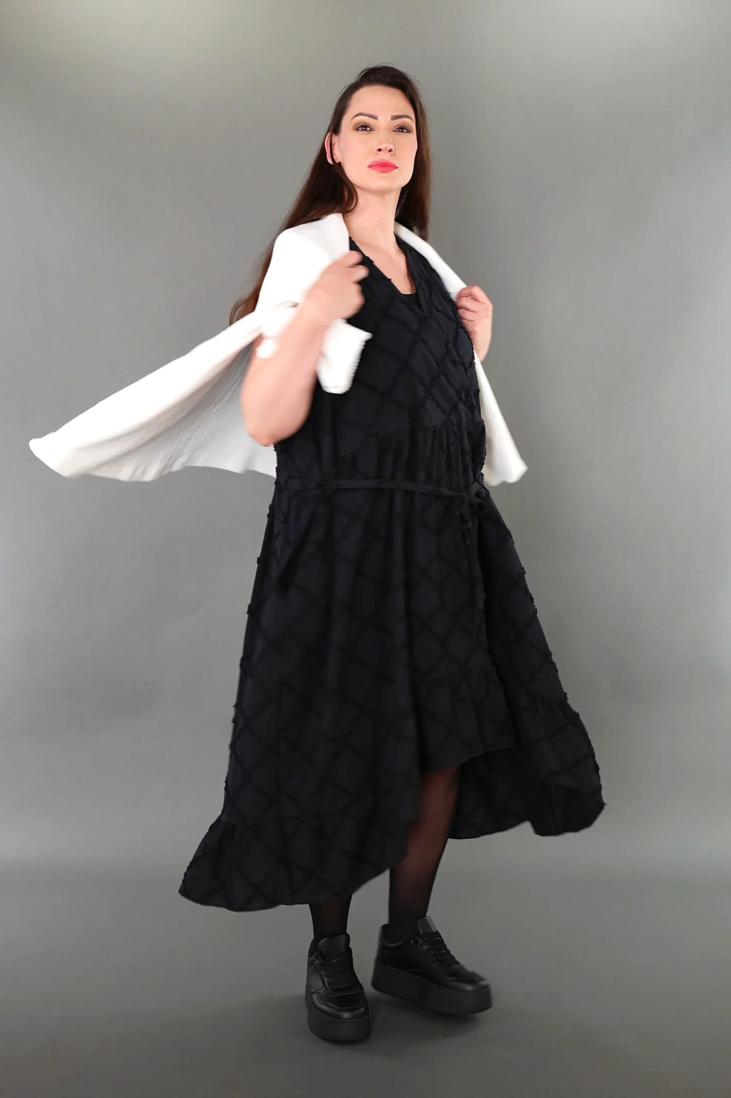 AKH Premium 7115 Kleid, Schwarz