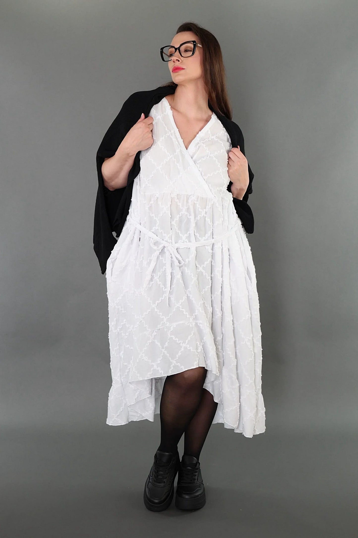 AKH Premium 7115 Kleid, Weiß