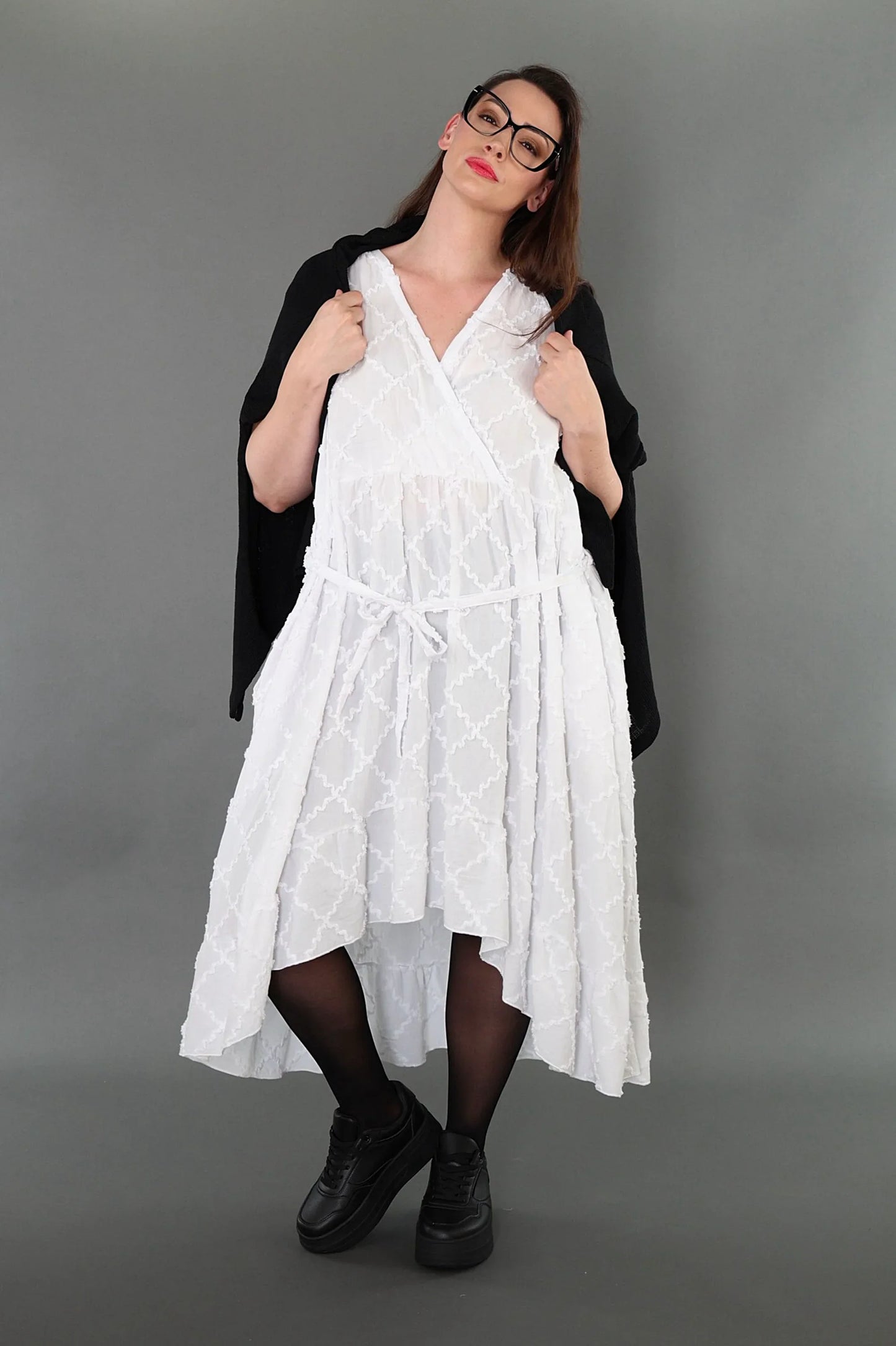 AKH Premium 7115 Kleid, Weiß