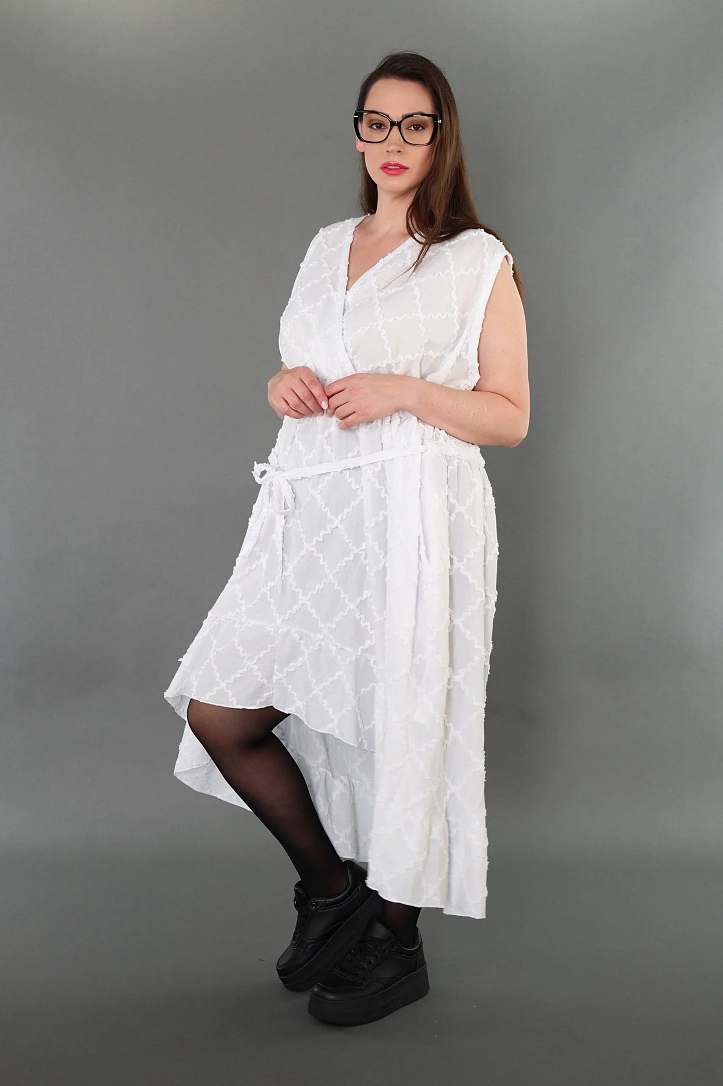 AKH Premium 7115 Kleid, Weiß