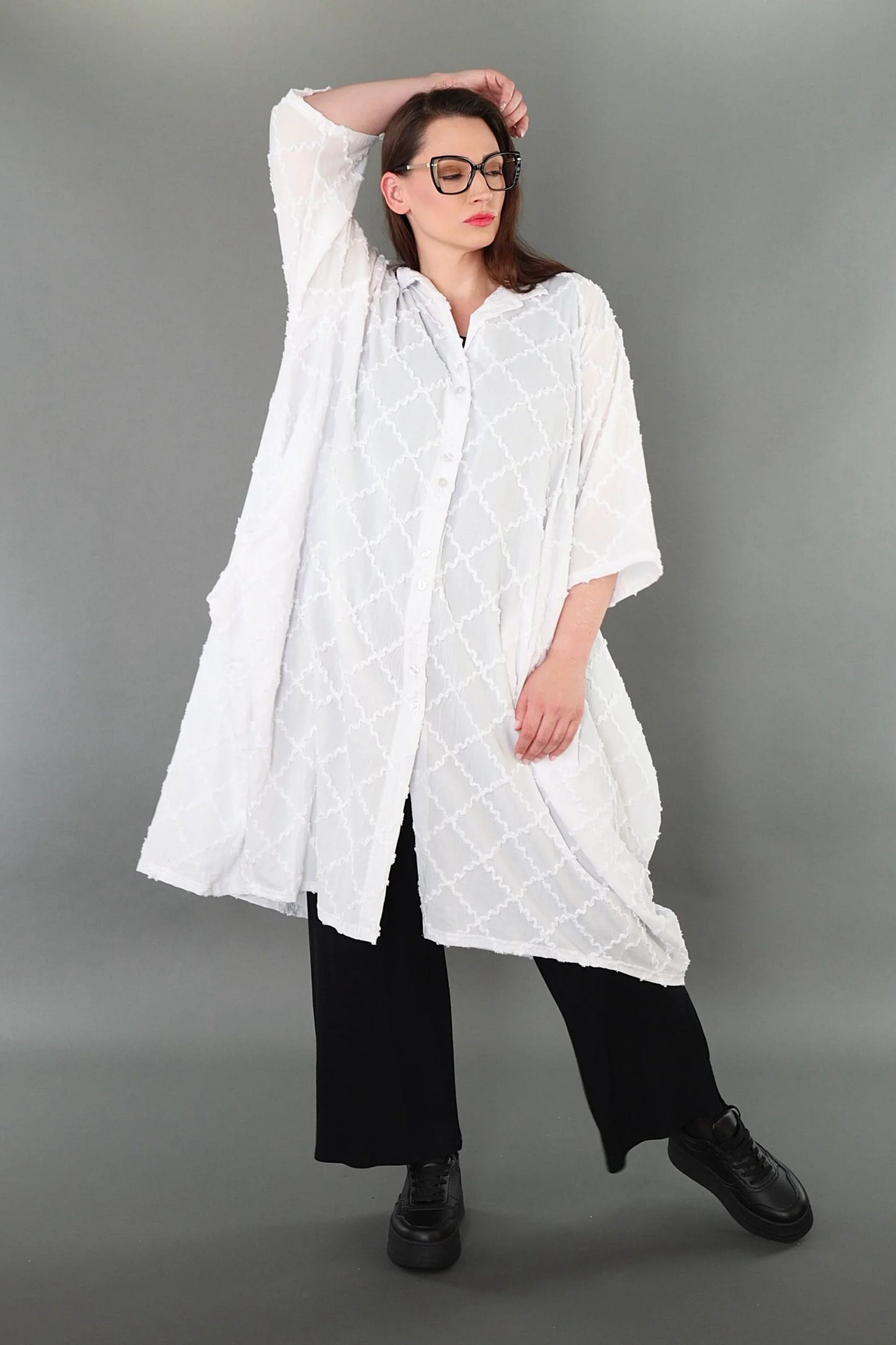 AKH Premium 7117 Bluse, Weiß