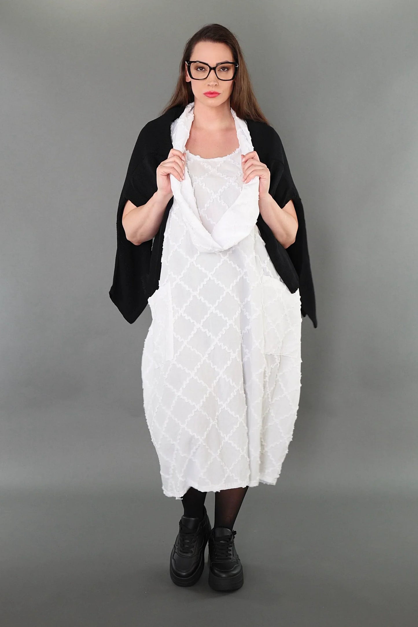 AKH Premium 7118 Kleid, Weiß