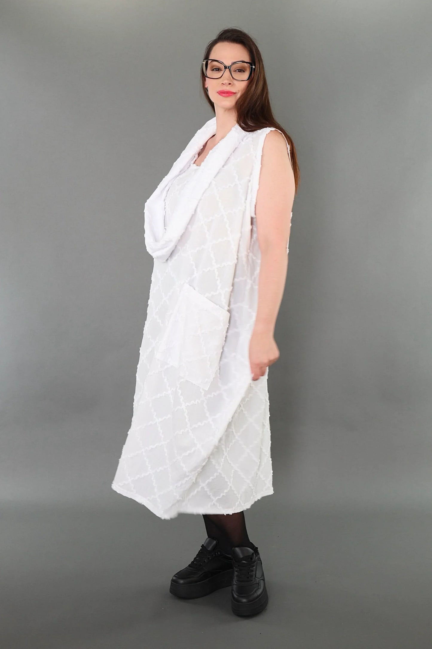 AKH Premium 7118 Kleid, Weiß