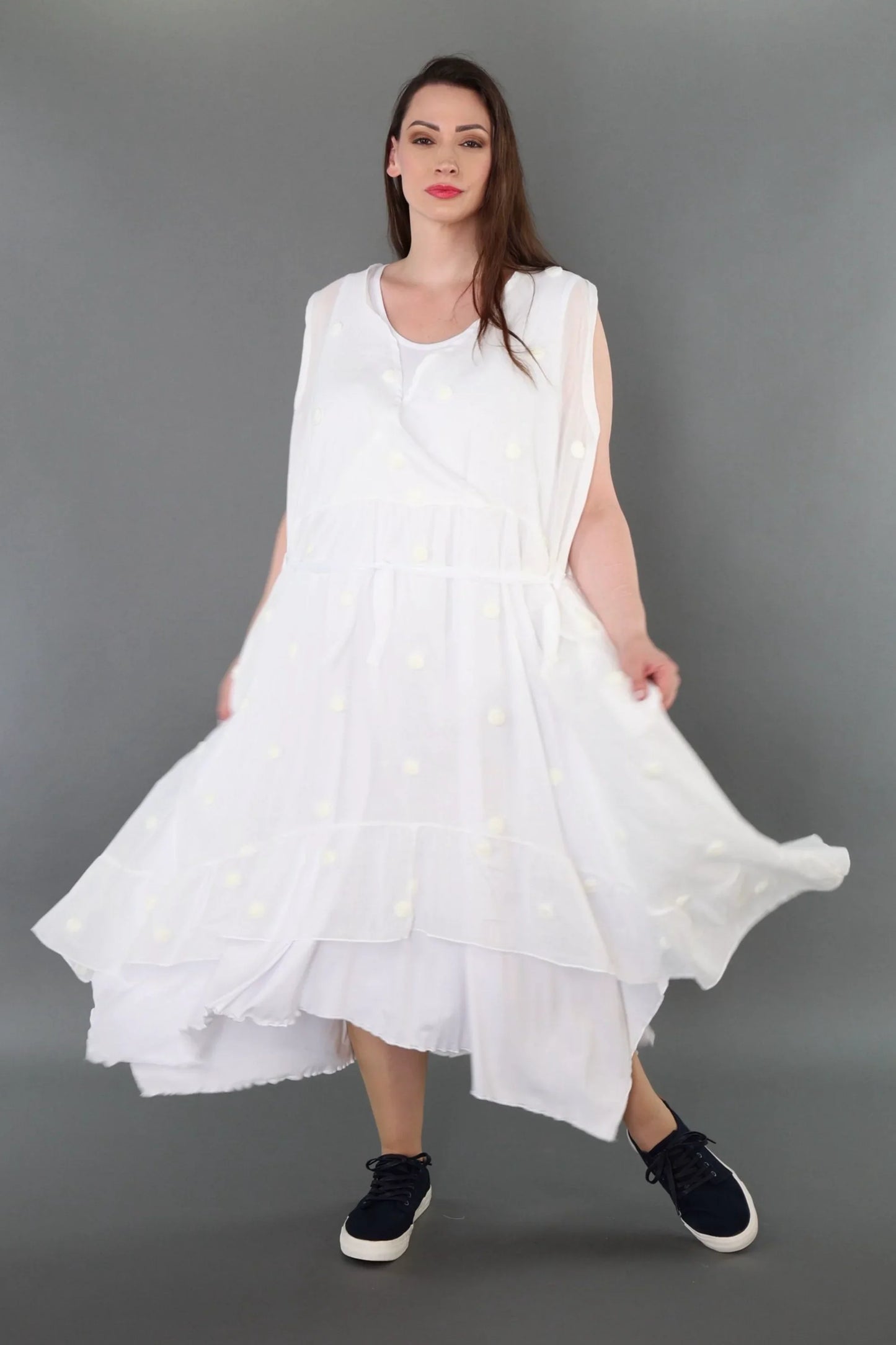 AKH Premium 7115 Kleid, Weiß