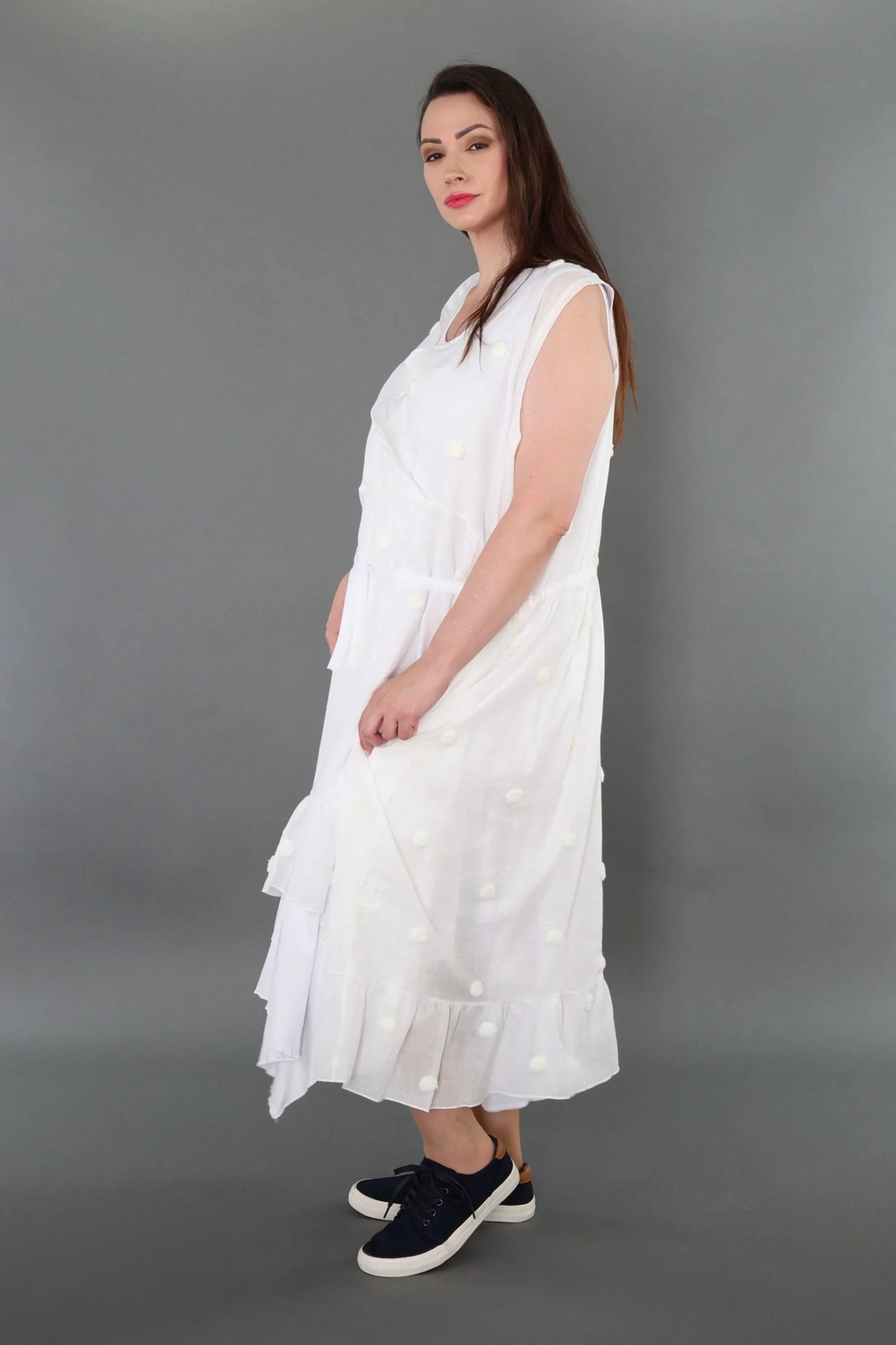 AKH Premium 7115 Kleid, Weiß