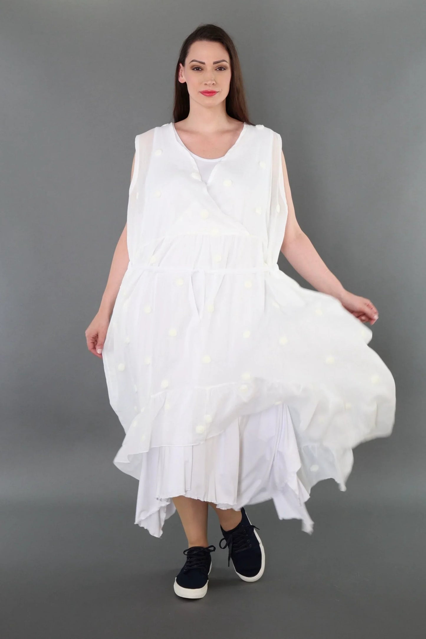 AKH Premium 7115 Kleid, Weiß