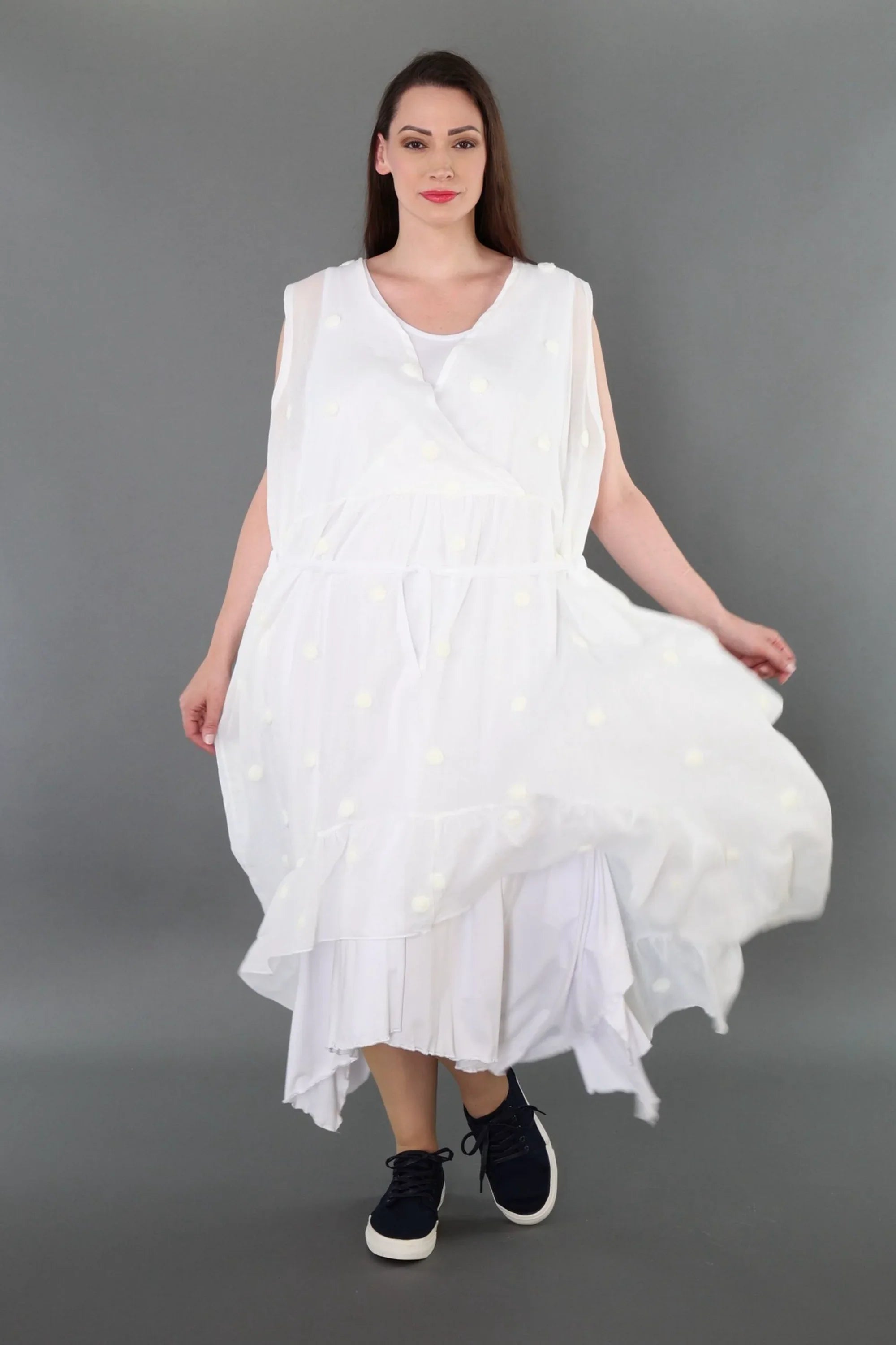 AKH Premium 7115 Dress, White